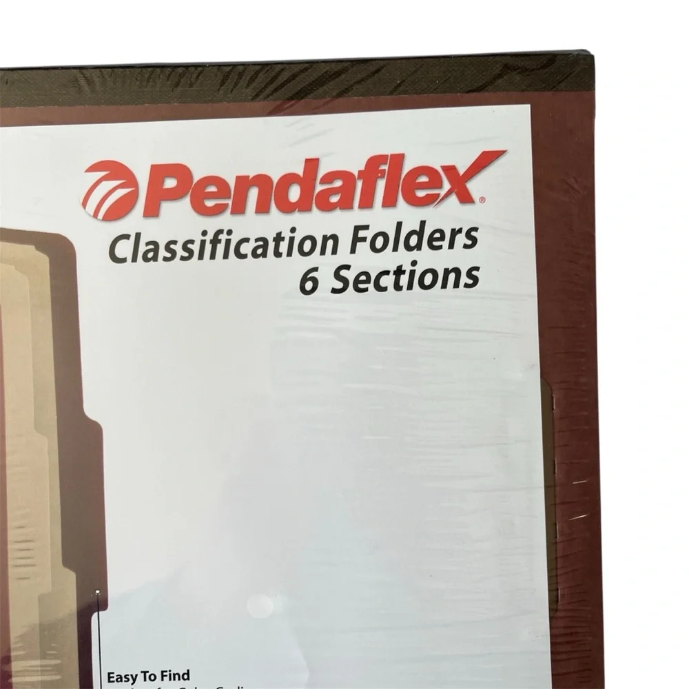 NEW Pendaflex Brick Red Classification Folders 6 Sections Legal Size 2 Dividers